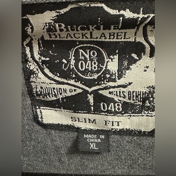 Buckle Men’s Black Label Slim Fit 💯 Cotton Cardigan size XL - Picture 5 of 6
